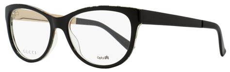 Gucci Oval Eyeglasses GG3742 2EN Size: 53mm Black/Floral 3742